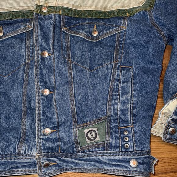 Vintage 90’s International Male Denim And Corduroy Moto Jacket Size Medium - Picture 4 of 15